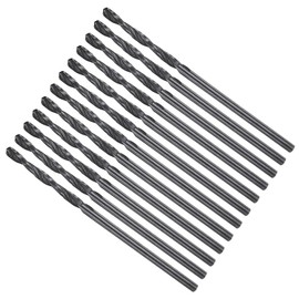 METALLIXITY Drill Bit (1.4mm) 12Pcs, 4241 High-Speed Steel Straight Shank Nitriding Black 118° for Wood Plastic Iron Copper Aluminum Low Soft Metal