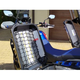 TrunkExpert Boot Net Compatible with Trax Adventure SW-MOTECH - Side Suitcase - Net - Motorcycle Case - Luggage Net - Boot Mesh Bag - Black - 37L