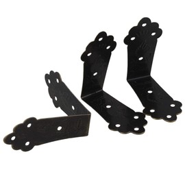 Yibuy Bronze Antique Vintage Decor Wooden Box Corner Guard Desk Shelf Edge Cover Set of 20