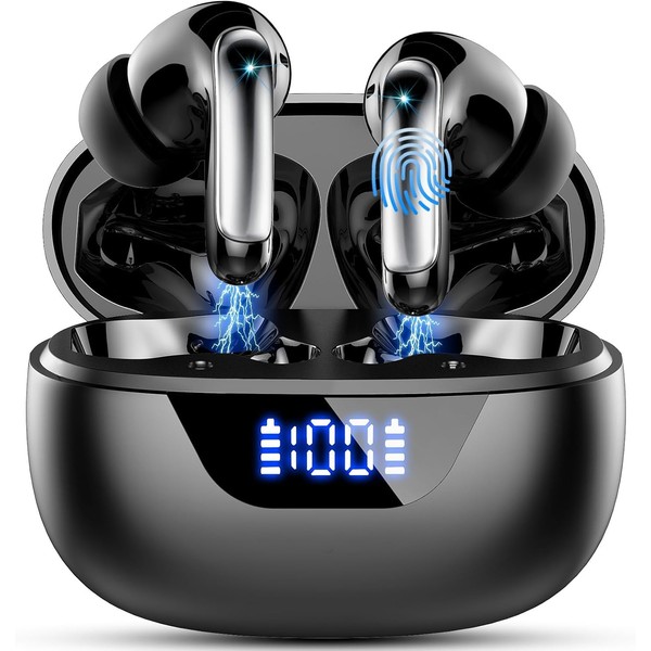Wireless Earbuds, Bluetooth 5.3 Headphones HiFi Stereo, 48H Playback with