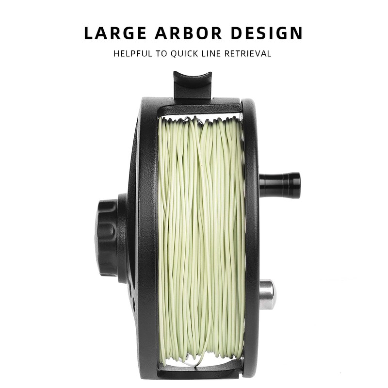 SF Large Arbor Fly Fishing Reel with Aluminum Alloy Body