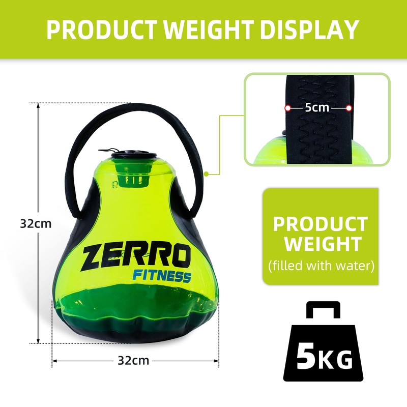 CCLIFE Water Filled Kettlebell Boiler Shaped Water Injection Kettlebell Adjustable