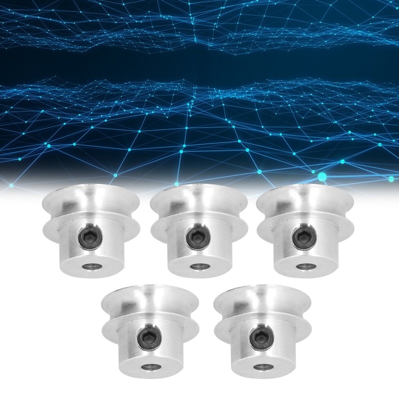 5 Pack Screw Fixed Round Pulley Durable VShaped Pulley with
