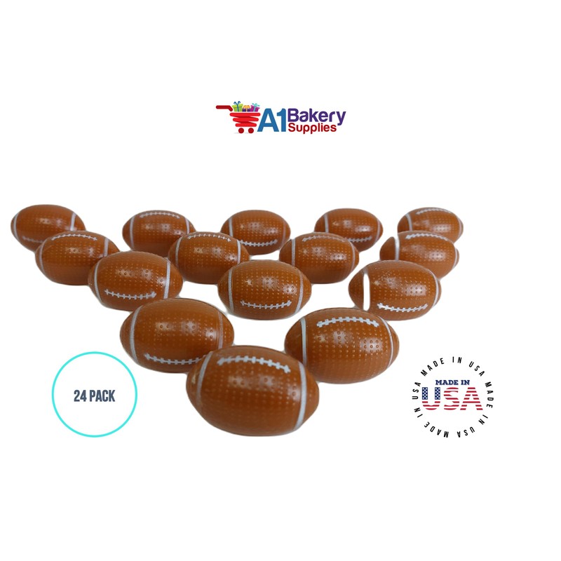 Football Cupcake Rings - 24 pc by A1 Bakery Supplies