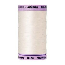 Mettler Silk-Finish Solid Cotton Thread, 547 yd/500m, Candlewick
