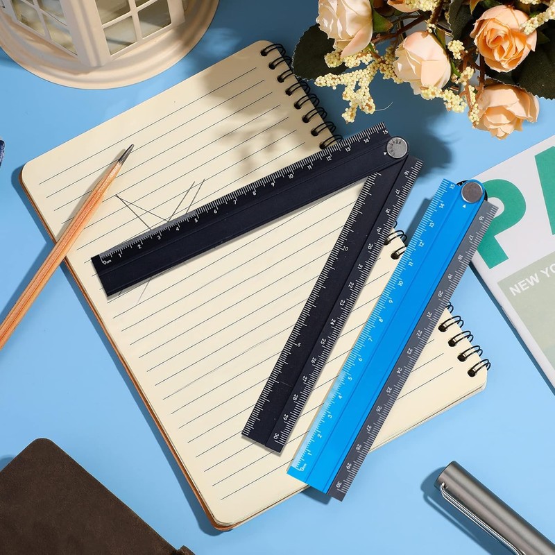 Ruler, Folding Ruler, Aluminum Ruler, 11.8 inches (30 cm), Ruler,