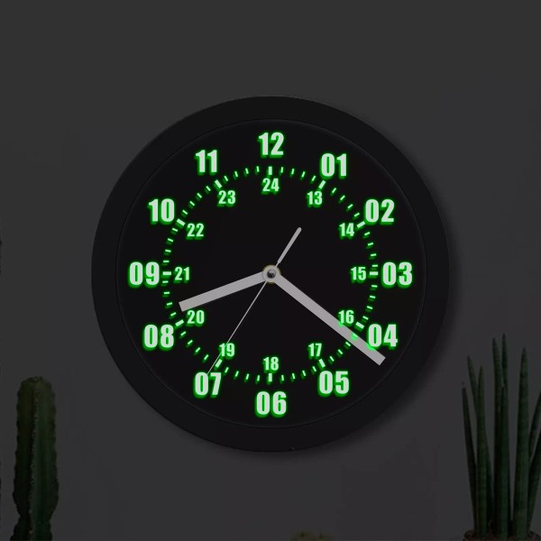 LED Indoor Outdoor Wall Clock Remote Control Luminous Wall Clock