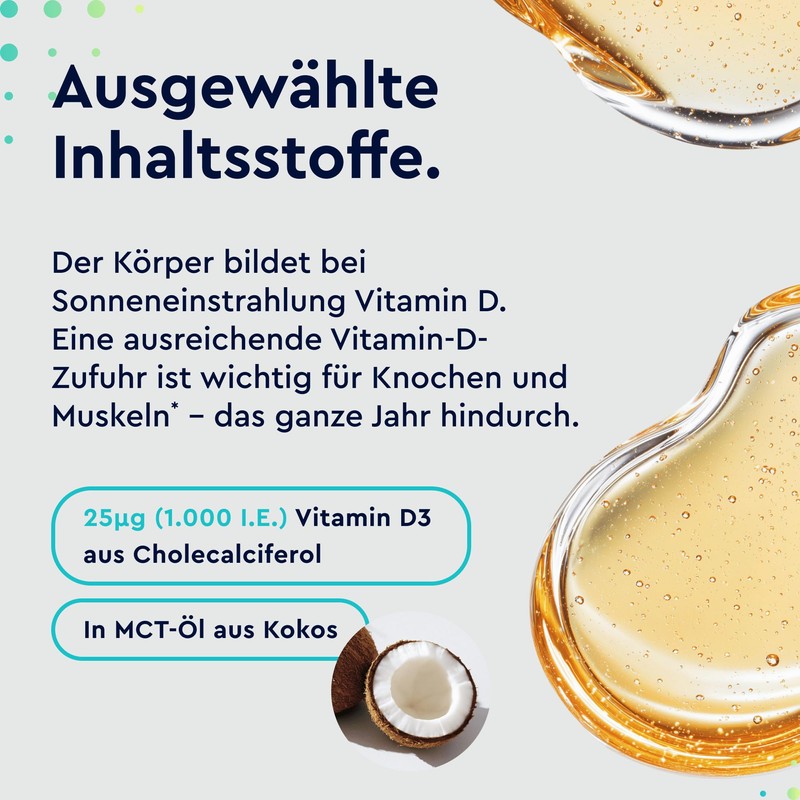Vitamin D3 Drops, 50 ml, 1700 Drops, Laboratory Tested, 1000