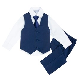 Spring Notion Baby Boys' Classic Fit Formal Blue Dress Suit Set 12M (Medium)