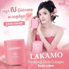 LAKAMO 1 Set LAKAMO WHITENING GLUTA COLLAGEN Body Lotion & Spaឡេលាបខ្លួនអ