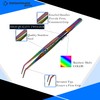 OdontoMed2011 Multi Rainbow Color Stainless Steel Tweezers – Heavy Pattern