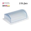 Westmark 2 Table Butter Dishes with Scale, Plastic, White/Translucent, 211622E3