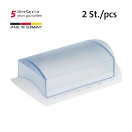 Westmark 2 Table Butter Dishes with Scale, Plastic, White/Translucent, 211622E3