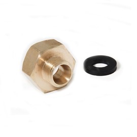 Brass Thread Pipe Adapter Fitting, EU G1/2" Female Thread to US 9/16-24 UNEF Male Thread Converter Connector for Kitchen Toilet Supply Hose (Copper, Type A)