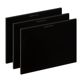PATIKIL Welding Len Shade 9 Glass 4.33 x 3.54 Inch/110 x 90 mm, 3Pcs Hardened Glass Black Darkening Filter Plates Covers Replacement for Weld Helmet Hood