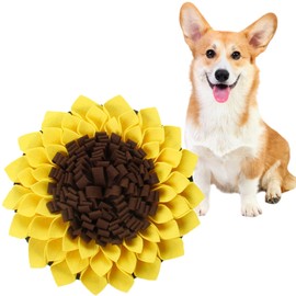 Pets on Safari Snuffle Mat for Dogs, Pet Sniffing Pad for Slow Feeding, Puppy Cat Interactive Puzzle Toys for Smell Training, Indoor Foraging Mat for Stress Relief, Yellow