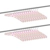 Jetec 24 Pieces Satin Padded Hangers with 360° Swiveling Hook