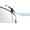 Mount-It! Glass Corner Shower Shelf for Bathroom, Wall Mounted with