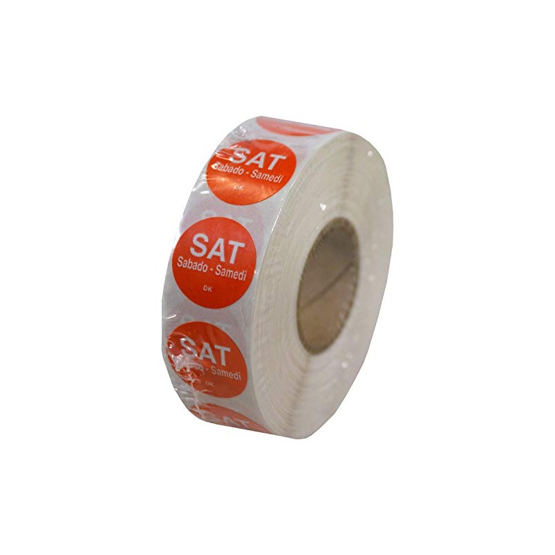 DayMark Day of The Week 1" x 1" Removable Label,