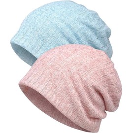 2pcs Satin Sleep Bonnet Ladies Hats for Summer Women’s Hats Head Wrap Cap Head Wraps for Women Hair Scarf Elastic Beanie Women Headwear Headscarf Hat Chemotherapy Cap Soft