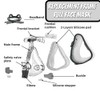 Universal CPAP MASK Full Face Set Include Headgear, Elbows, Frame-