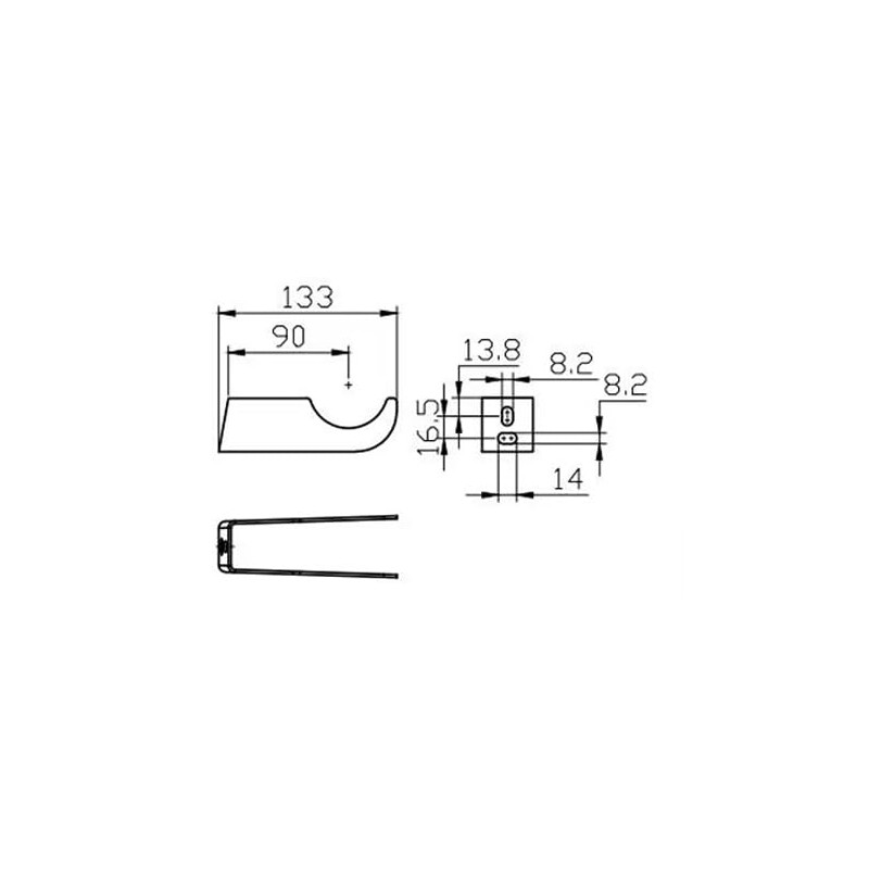 NRG Traditional Four Column Black Radiator Brackets Fitting Kit