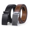 2 Pack Leather Ratchet Belt for Men Adjustable Dress Belt