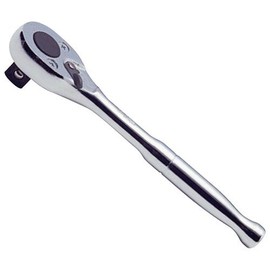 Koken 3/8 (9.5 mm) SQ. Compact Ratchet Handle (Polished Grip), Total Length 4.9 inches (125 mm), 2749P-3/8