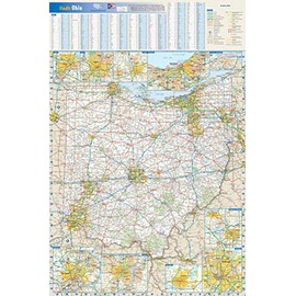 Ohio State Wall Map - 20.75" x 31.25" Laminated