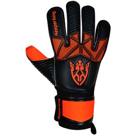 Keeperking Goalkeeper Gloves Children Youth Adults Football Gloves without Fingersave 4 mm Forehand (8, B-Orange)