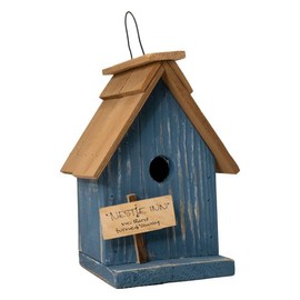 Bird in Hand Amish Made Nestle Inn Bird House, Blue