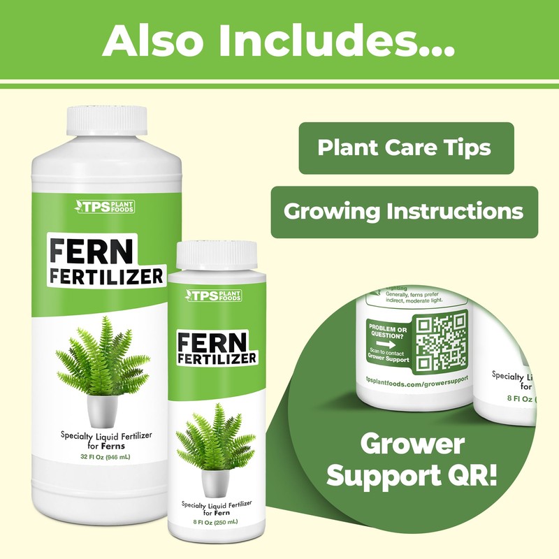 Fern Fertilizer for All Ferns and Mosses, Liquid Plant Food