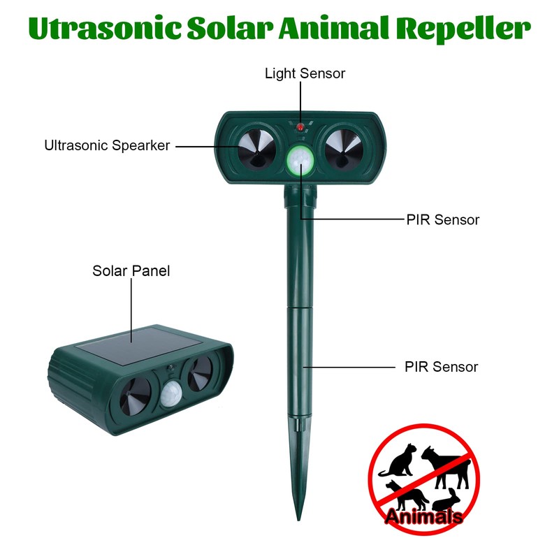 YumiHoe Dark Green Solar - Garden - Tool, IPX8 Waterproof