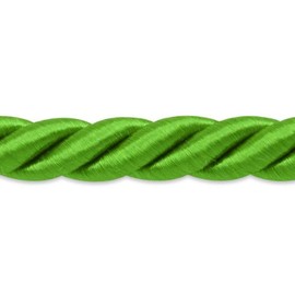 Trims by the Yard Savannah 3/8" Twisted Cord Versatile Trim for DIY Crafts Picture Frames Home Decor and Fashion Items, 5-Yard Cut, Lime