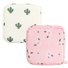 Sanitary Towel Holder，Period Bag Sanitary Napkin Storage Bag Sanitary Pouch with Zipper Portable Pantyliners Bag for Women Teen Girls Ladies(2Pcs)…