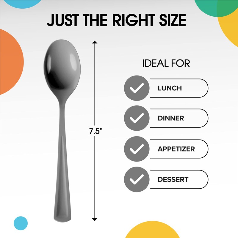 Exquisite Solid Color Premium Plastic Cutlery, Heavy Duty Plastic Disposable