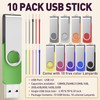 Pack of 10 USB Sticks 512 MB Memory Stick Foldable