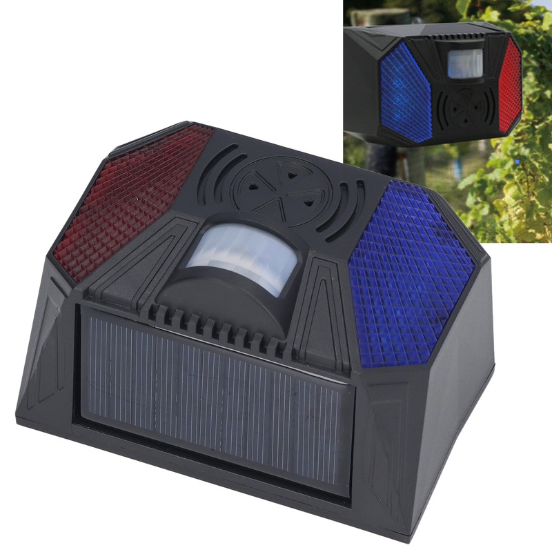 Solar Alarm Lamp IP65 Waterproof Infrared Siren Sound Light Alert
