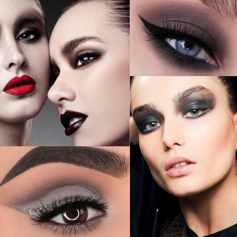 EONFAVE Smoky Eyeshadow Palette - 9 Colours Black Grey White