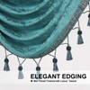 ELKCA Thick Chenille Waterfall Swag Valances for Living Room Turquoise