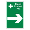 Bleedsave Bleed Control Kit Arrow Right Aluminium Composite Safety Sign