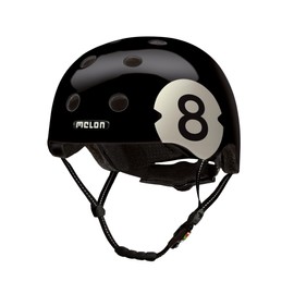 Melon 8 Ball Skate Helmet - Black, 2X-Small/Small 46-52 cm