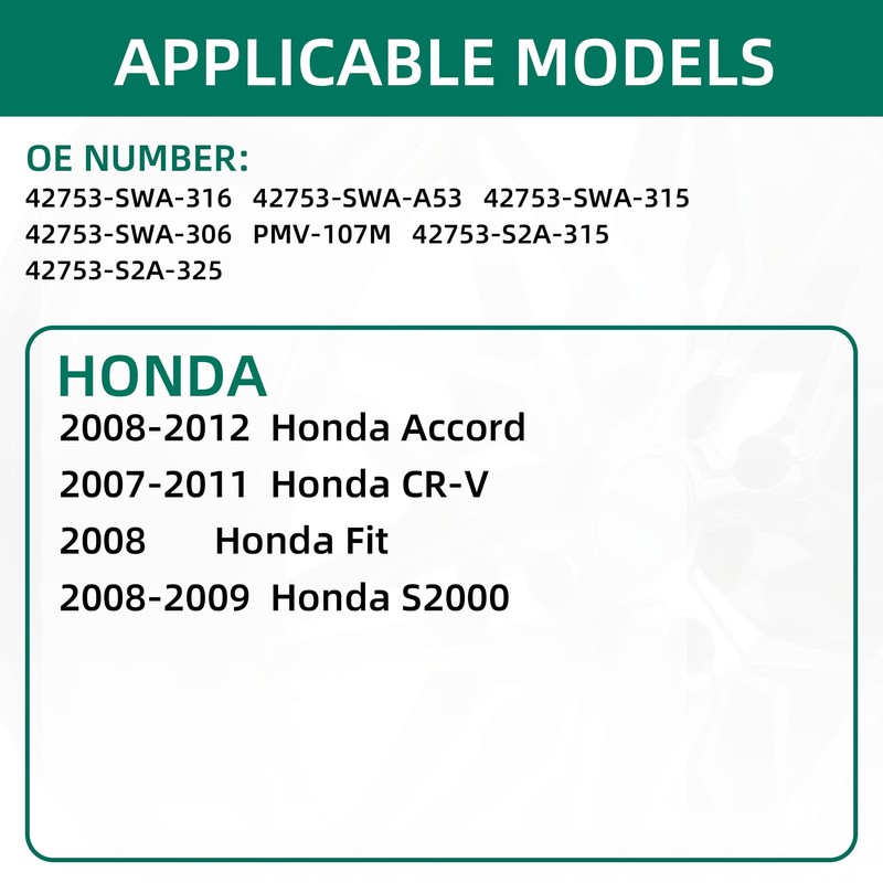 Sensor de presión de neumáticos CDWTPS, 42753-SWA-A53 para Honda Accord