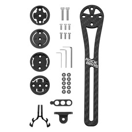 ROCKBROS Bicycle Computer Mount Handlebar Mount Carbon Fibre Handlebar Extension Bracket Compatible with Garmin, Bryton, Wahoo, Giant Computers, Action Cameras and Bicycle Lights
