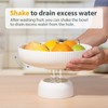 Magclay Ceramic Fruit Bowl with Draining Holes, 10" Large Fruit