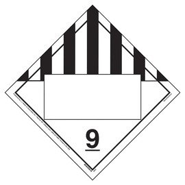 Class 9 Miscellaneous Placard, Blank 25-pk. - 10.75" x 10.75" Removable Self Adhesive Vinyl for Temporary Applications, DOT Hazmat Compliant, J. J. Keller & Associates, Inc.