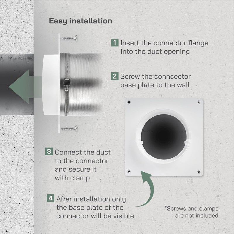 Vent Systems 4" inch Pack of 2 Air Vent Duct