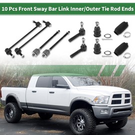 X AUTOHAUX 10 Pcs Front Suspension Kit Inner Outer Tie Rod Ends Front Sway Bar Link Lower Ball Joint with Boots for Dodge Caravan for Dodge Grand Caravan No.K7258/K7399/ES3537/EV405