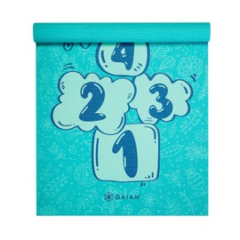Gaiam - Tapete de yoga para niños, para yoga, con impresiones divertidas, tiempo de juego para bebés, niños pequeños activos y tranquilos (60 pulgadas