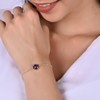 Gempires Natural Purple Amethyst Hexagon Bracelet Dainty Chain Bracelets For